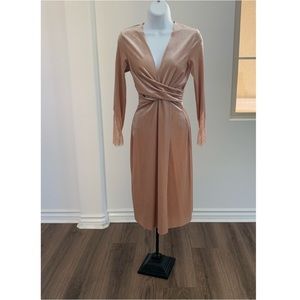 Velour Beige Formal Dress